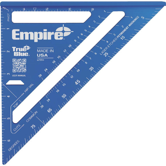 Empire True Blue 7 In. Aluminum Laser Etched Rafter Square